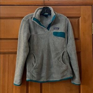 grey/blue patagonia pullover